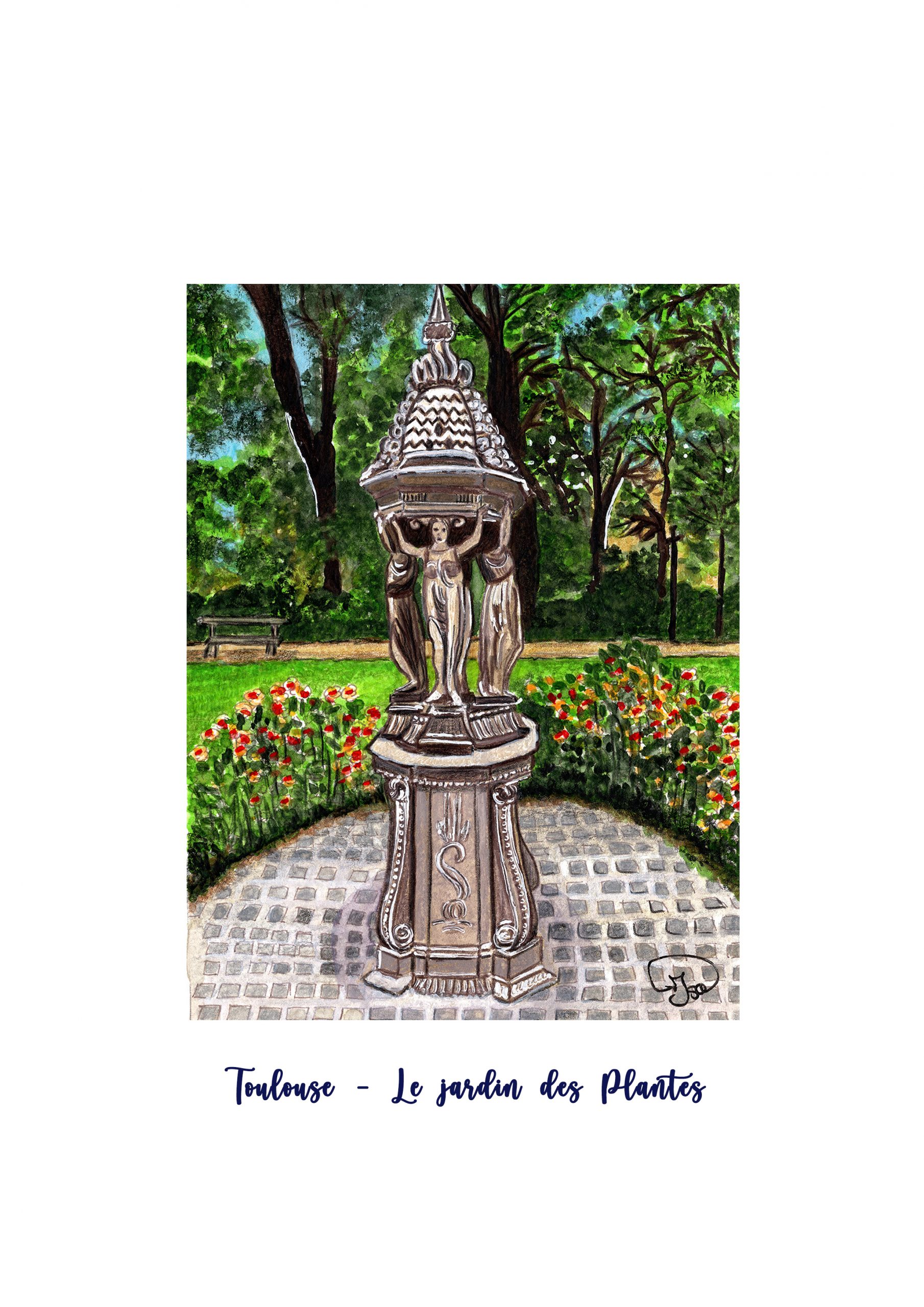 Toulouse, la fontaine du jardin des plantes